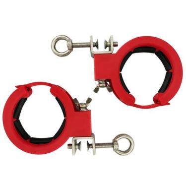 Imagem de Suporte de polia para cabos VGongTech em nylon e aço, vermelho, 2 unid