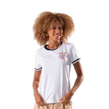Imagem de Camisa Braziline Corinthians Lumina Feminina, P, Branco