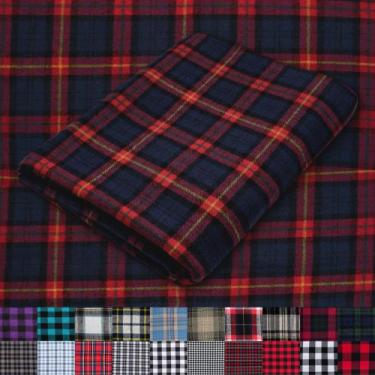 Imagem de Tecido de Flanela de Algodão 10 Jardas 152 cm de Largura Xadrez Tartan