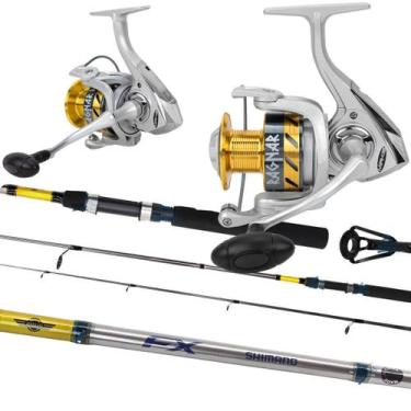 Imagem de Super Kit Pesca Shimano Molinete Ragnar Profissional Alta Durabilidade