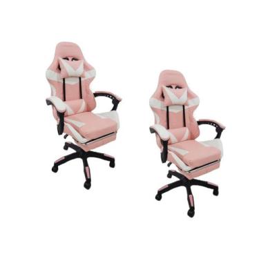 Imagem de Kit 2 Cadeiras Gamer Stillus Oficial Apoio de Pés - - Oficial Webshop,
