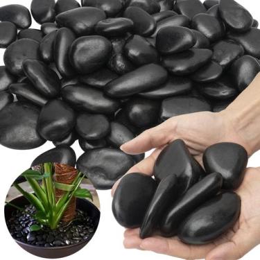 Imagem de Pedras Decorativas Pretas TOPEMAI 6,8 kg 2,5-5 cm Polidas