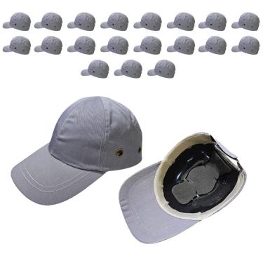 Imagem de Bone com Capacete EPI Kit 19 Uni Obra Construcao Seguranca Casquete Reparo Conserto Trabalho Protecao Resistente