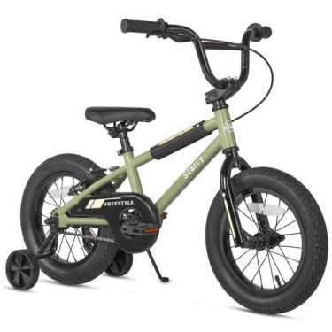 Imagem de Bicicleta Infantil cubsala 14" BMX com Rodinhas de Treinamento Verde E