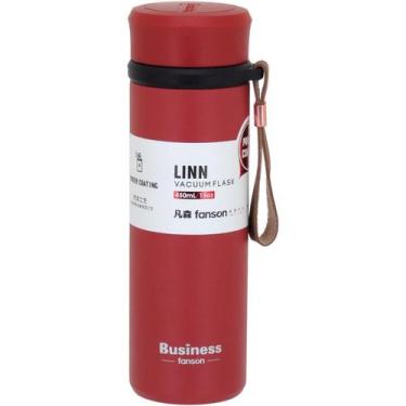 Imagem de Garrafa Térmica Business Home&Co 21x6x6cm INOX Vermelho 500ml para Ser