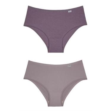 Imagem de Kit com Duas Calcinhas de Algodão DelRio 50368, Nude, M