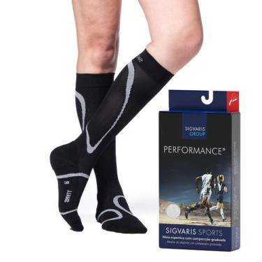 Imagem de Meia 3/4 Panturrilha Média Compressão 20 30 mmHg Masculina Performance