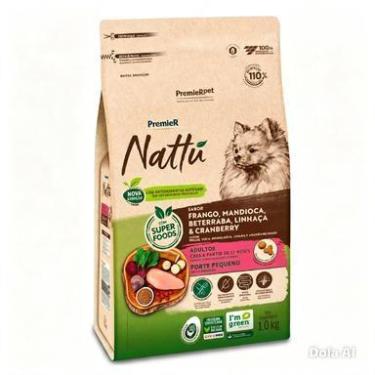Imagem de Ração Premier Nattu Cães Adultos Pequeno Porte sabor Mandioca 10,1kg