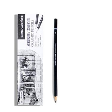 Imagem de Lápis de esboço, pintura, desenho, materiais de arte, lápis 10B, 12 pacotes