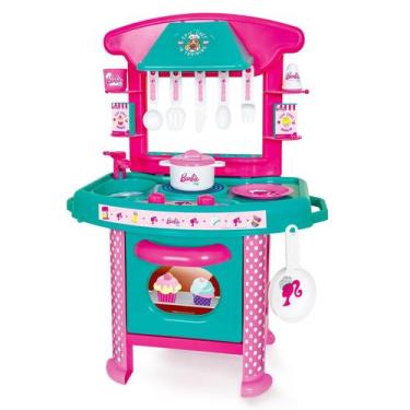 Imagem de Mini Cozinha Infantil Pia Fogão Acessórios - Barbie - Cotiplas