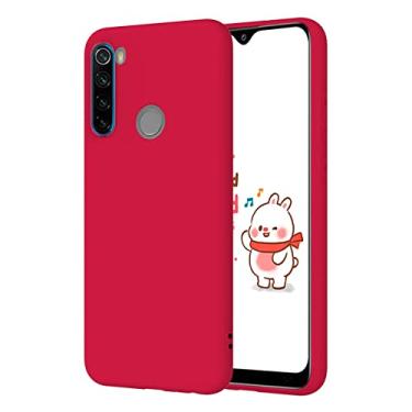 Imagem de Capa de silicone macio de cor sólida Candy para Xiaomi para Redmi Note 8T 8 7 7A 6 6A 5 Pro Capa de telefone fosca de TPU macio para Redmi Note 9 9S, vermelho, para Redmi Note 8