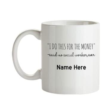 Imagem de Caneca personalizada de assistente social - Caneca de café de assistente social caumaizado - Presente para assistente social - de assistente social - Caneca de café de 445 ml