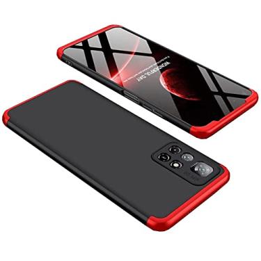 Imagem de Capa Capinha 360 Fosca Anti Impacto Xiaomi Poco M4 Pro 5G (Preta com Vermelha)