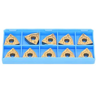 Imagem de Garosa 10 Pcs Torno CNC Lâmina CNC Inserção de Torneamento Intercambiável Lâmina de Metal Duro Corte WNMG080408-TM LF9018 para o Acabamento de Steell, Pastilhas de Torneamento