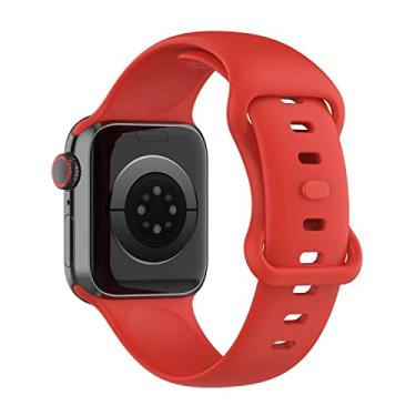 Imagem de Pulseira Sport Borboleta compatível com Apple Watch 45mm 44mm 42mm - Marca LTIMPORTS (Vermelho [Tam. P])