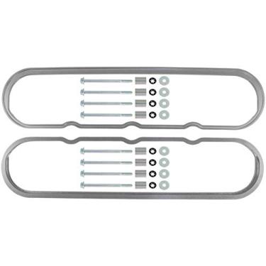 Imagem de Espaçador de cobertura de válvula ICT Billet LS Billet LS1 LS2 LS3 LS7 LSX 3/4" 0,75 polegadas Riser para espaçador de folga de rolo de montagem alto compatível com Chevy LS 1997-up 551641-7