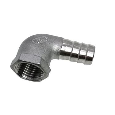 Imagem de Cotovelo de pagode de angulo reto de a?o inoxid¨¢vel 304 90 graus 1/2quot;?Conector BSPT F¨ºmea para Cauda de Mangueira 15mm / 20mm, 1/2"