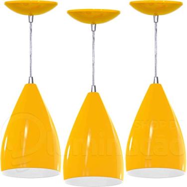 Imagem de Kit 3 Pendentes Vegas (Amarelo / Branco)