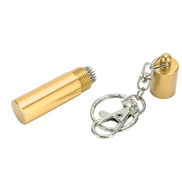 Imagem de Cue Tip Shaper, Snooker Cue Tip Tool portátil com chaveiro para bilhar(ouro)