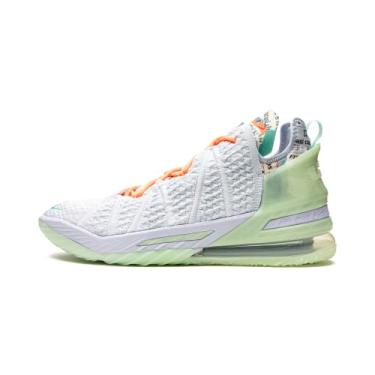 Imagem de Nike Lebron 18 Diana Taurasi Goat Vision basquete masculino CQ9283-401, Matiz azul/fantasma/laranja total/D, 14