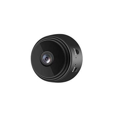 Imagem de Câmera, Romacci Câmera A9 Câmera remota WIFI Grande angular Home Security Câmera de visão noturna 1080P Câmera HD com instalação magnética preta