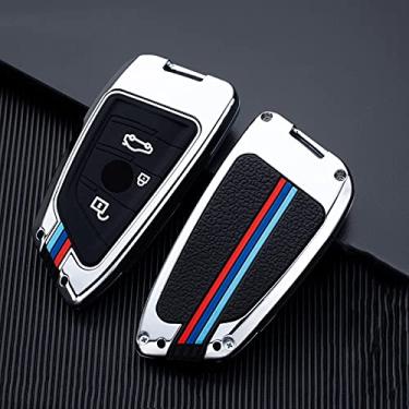 Imagem de YJADHU Protetor de capa de chave de carro de liga de zinco, apto para BMW X1 X3 X4 X5 F15 X6 F16 G30 7 G11 F48 F39 520 525 f30 118i 218i 320i, 5