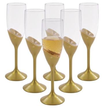 Imagem de Jogo De Taças De Champagne Espumante 180ml Em Acrílico 6 Peças - Wp Co