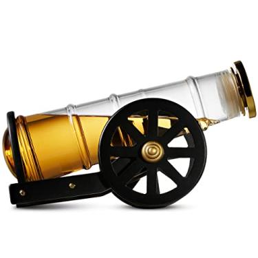 Imagem de Godinger Whiskey Decanter, Cannon Liquor Decanter, Whiskey Gift Set, Gifts for Men