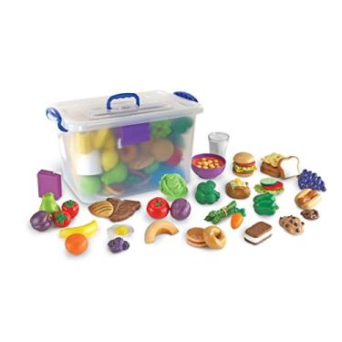 Imagem de Learning Resources New Sprouts Classroom Play Food Set, 100 Pieces - LER9723,Multi,12 L x 7 W x 12 H in