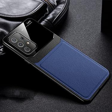 Imagem de Para Samsung Galaxy A52 Caso PU Couro Capa Traseira Para Sansung A13 A33 A53 A73 A12 A22 A32 A42 A31 A51 A71 A81 A91 Caso, Azul, Para Samsung A71 4G