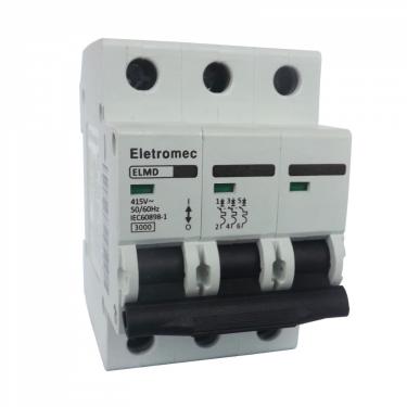 Imagem de Disjuntor Tripolar ELMD Curva C – Eletromec | 50A ELMD-3C50