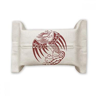 Imagem de Bolsa de linho de algodão com desenho de animal de fênix chinês