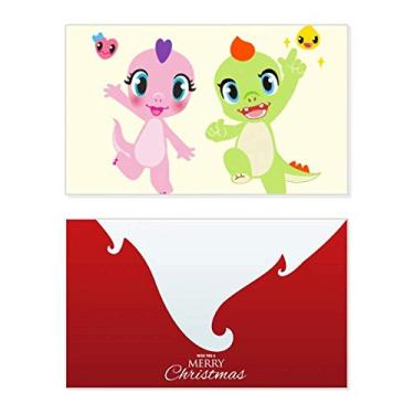 Imagem de Dinosaur Kingdom Love You Holiday Holiday Merry Christmas Cartões de parabéns Mensagem de Natal