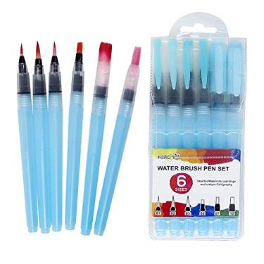 Imagem de Kit de pincel Colorful Pincel de Aquarela Com Reservatório De Água Plástico