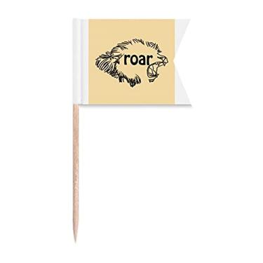 Imagem de Sinalizadores de palitos Roar Bellow para placa de queijo para bolo de festa