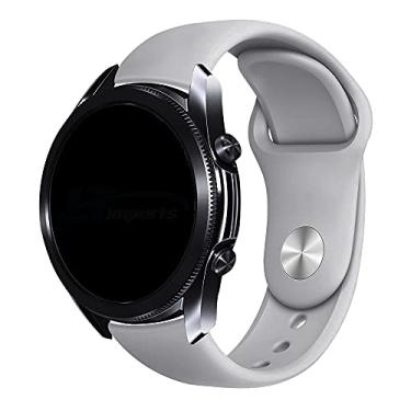 Imagem de Pulseira 22mm Sport Lisa LTimports compativel com Galaxy Watch 3 45mm - Galaxy Watch 46mm Sm-R800 - Gear S3 Frontier - GTR 4/3/2 - Bip 5 (Cinza)