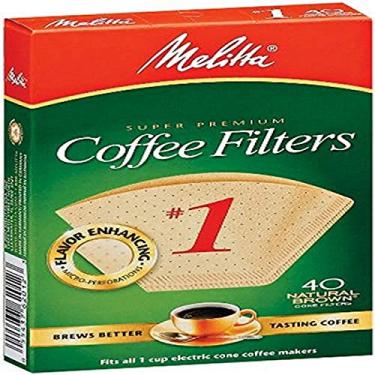 Imagem de Melitta Filtros de café marrom natural 620122#1 40 fios, marrom