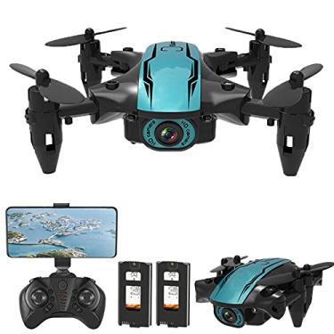 Imagem de Miaoqian Drone CS02 RC com Câmera 4K Wifi FPV Iniciante Drone Mini Brinquedo Quadcóptero Dobrável para Crianças Modo sem Cabeça Track Flight Luzes LED