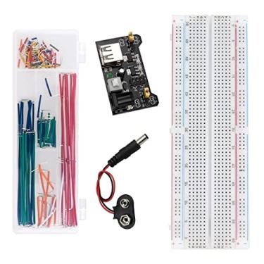 Imagem de Cute Sunlight Kit Protoboard 830 + 140 Jumpers Rigido + Fonte Ajustavel para Arduino