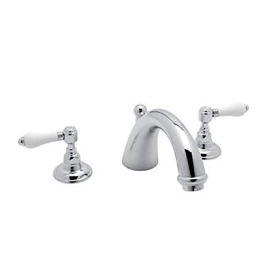 Imagem de Rohl A2154LPAPC 9.27434Eb A2154Lp Torneira de banheira romana San Julio com puxadores de alavanca de porcelana, cromo polido