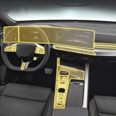 Imagem de LAVIYE carro Interior navegador GPS console central invisível carro terno TPU película protetora Filme anti-risco, para MG ONE 2022-2023