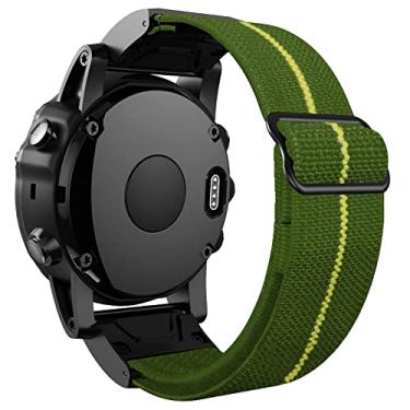 Imagem de ANZOAT Pulseira de nylon para Garmin Fenix 6X Pro 5X Plus relógio liberação rápida pulseiras elásticas ajustáveis pulseira 26mm Smart Band para Fenix 6X (Cor: C, Tamanho: Para Fenix 6X 6X Pro)