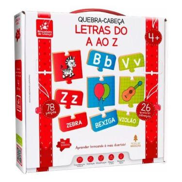 Brinquedo Didático Quebra Cabeça Encaixe Letras Alfabeto Alfabetização -  Webstok - Quebra Cabeça - Magazine Luiza