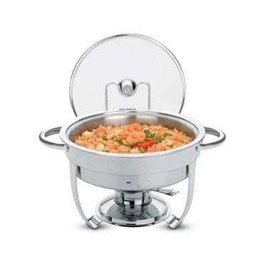 Imagem de Rechaud Banho-Maria Tramontina Inox c/ Tampa de Vidro - 4L - 28cm