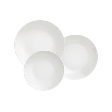Imagem de Conjunto com 12 Pratos Tramontina Leonora em Porcelana - Branco