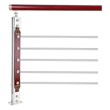 Imagem de Flexível Corrimãos grossos para degraus ao ar livre em liga de alumínio corrimão de transição para degraus internos com kit de instalação Espesso