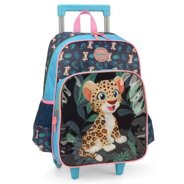 Imagem de Mochila de Rodinhas Sem Alça Luxcel Up4You Onça Verde