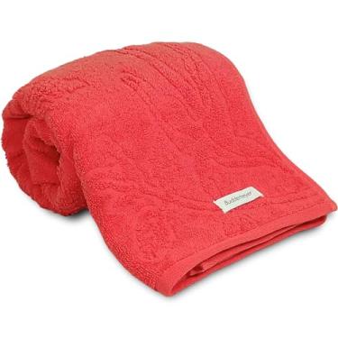 Imagem de Toalha de Rosto Avulsa Buddemeyer 100% Algodão Fibra Longa Jacquard 48 x 80 - Felpuda Macia Grossa (Alana Coral)