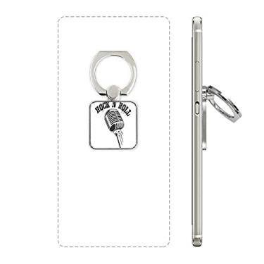 Imagem de Microfone ilustrado de música, padrão simples, quadrado, suporte universal, presente