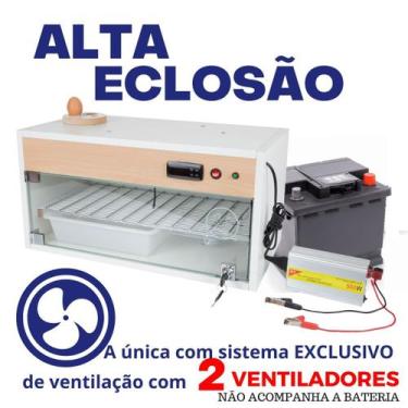 Imagem de Chocadeira Elétrica Automática Alta Eclosão Trivolt Manual  60 Ovos Co